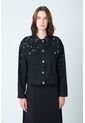 Chaqueta Black Para Mujer Silueta Trucker Chaqueta Black Para Mujer Silueta Trucker Negro XS VÉLEZ de Vélez