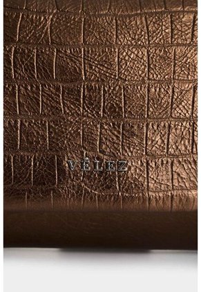 Manos Libres De Cuero Folia Para Mujer Mini Lili Manos Libres De Cuero Folia Para Mujer Mini Lili Bronce VÉLEZ