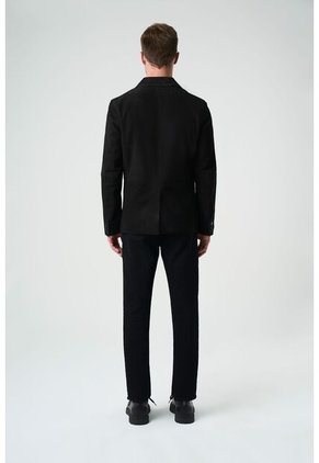 Blazer Niger De Gamuza Para Hombre Fit Semi Ajustado Blazer Niger De Gamuza Para Hombre Fit Semi Ajustado Negro M VÉLEZ