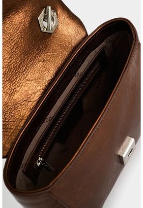 Manos Libres De Cuero Folia Para Mujer Mini Lili Manos Libres De Cuero Folia Para Mujer Mini Lili Bronce VÉLEZ