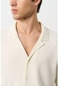 Camisa Manga Corta Tejida Para Hombre Lumbre Camisa Manga Corta Tejida Para Hombre Lumbre Crema S VÉLEZ de Vélez
