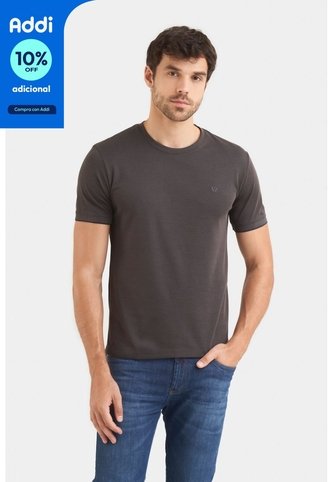 Camiseta Micropima Arizona Para Hombre Semi Ajustada Camiseta Micropima Arizona Para Hombre Semi Ajustada Negro M VÉLEZ Vélez