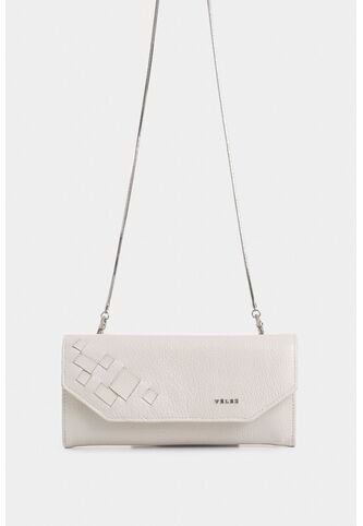 Porta Chequera Kauai De Cuero Para Mujer Detalle Tejido Porta Chequera Kauai De Cuero Para Mujer Detalle Tejido Blanco VÉLEZ Vélez