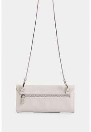 Porta Chequera Kauai De Cuero Para Mujer Detalle Tejido Porta Chequera Kauai De Cuero Para Mujer Detalle Tejido Blanco VÉLEZ