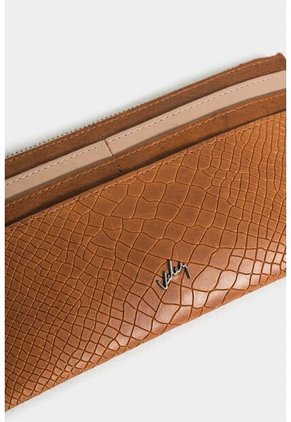 Billetera Porta Chequera Nobi De Cuero Para Mujer Placa Serpiente Billetera Porta Chequera Nobi De Cuero Para Mujer Placa Serpiente Miel Vélez