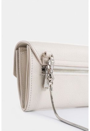 Porta Chequera Kauai De Cuero Para Mujer Detalle Tejido Porta Chequera Kauai De Cuero Para Mujer Detalle Tejido Blanco VÉLEZ