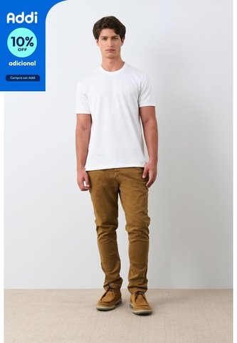 Camiseta Micropima Arizona Para Hombre Semi Ajustada Camiseta Micropima Arizona Para Hombre Semi Ajustada Blanco L VÉLEZ Vélez