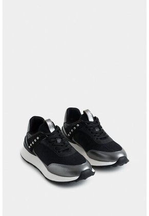 Tenis San Joaquín De Cuero Y Lona Para Mujer Detalle Taches Tenis San Joaquín De Cuero Y Lona Para Mujer Detalle Taches Negro 39 Vélez