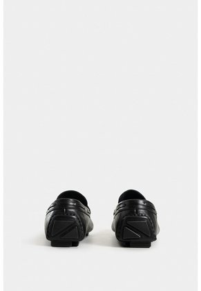Mocasines Oporto De Cuero Para Hombre Efecto Tamponado Mocasines Oporto De Cuero Para Hombre Efecto Tamponado Negro 45 VÉLEZ