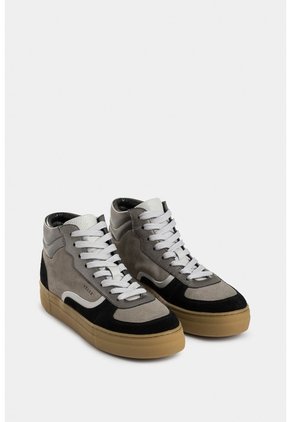 Tenis Tipo Bota Magena De Cuero Para Mujer Acabado Vintage Tenis Tipo Bota Magena De Cuero Para Mujer Acabado Vintage Negro 40 VÉLEZ