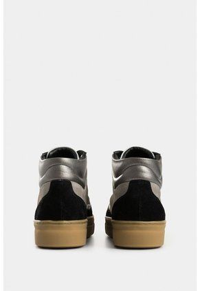 Tenis Tipo Bota Magena De Cuero Para Mujer Acabado Vintage Tenis Tipo Bota Magena De Cuero Para Mujer Acabado Vintage Negro 40 VÉLEZ