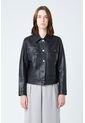 Chaqueta Kalaha De Cuero Para Mujer Silueta Trucker Chaqueta Kalaha De Cuero Para Mujer Silueta Trucker Negro M VÉLEZ de Vélez