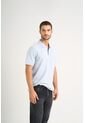 Polo Para Hombre Semi Fit Detalle Jacquard Polo Para Hombre Semi Fit Detalle Jacquard Azul Claro L VÉLEZ de Vélez