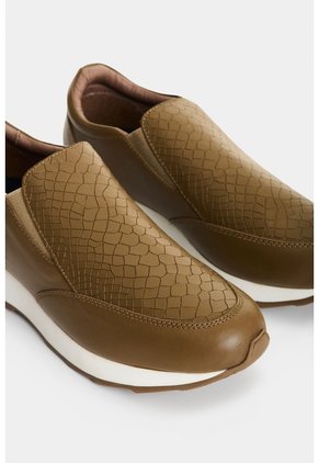 Mocasines De Cuero Grabado Para Mujer Zippa 2 Mocasines De Cuero Grabado Para Mujer Zippa 2 Tabaco 35 VÉLEZ