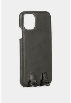 Case Iphone 11 Bee De Cuero Para Mujer Cargadera Reata Negro