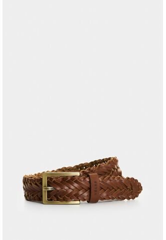 Cinturón Unifaz Trenzado De Cuero Para Hombre Atlas Cinturón Unifaz Trenzado De Cuero Para Hombre Atlas Miel 44 VÉLEZ Vélez