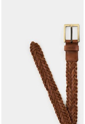 Cinturón Unifaz Trenzado De Cuero Para Hombre Atlas Cinturón Unifaz Trenzado De Cuero Para Hombre Atlas Miel 44 VÉLEZ