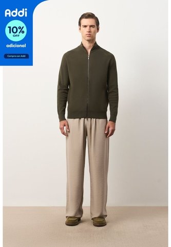 Sweater Misuri Tejido Para Hombre Cuello Alto Sweater Misuri Tejido Para Hombre Cuello Alto Verde Oliva M VÉLEZ Vélez
