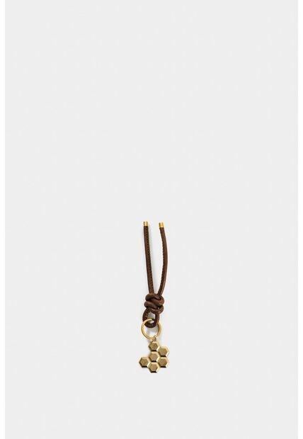 Llavero Terra De Cuero Folia Para Mujer Dije Panal Llavero Terra De Cuero Folia Para Mujer Dije Panal Bronce VÉLEZ