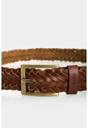 Cinturón Unifaz Trenzado De Cuero Para Hombre Atlas Cinturón Unifaz Trenzado De Cuero Para Hombre Atlas Miel 44 VÉLEZ