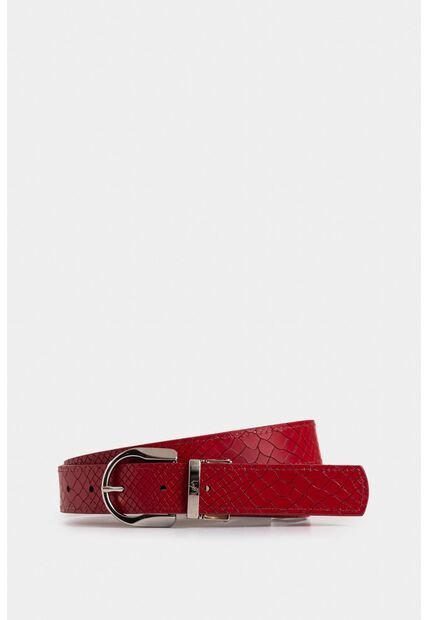 Cinturón Doble Faz Aki De Cuero Para Mujer Placa Serpiente Cinturón Doble Faz Aki De Cuero Para Mujer Placa Serpiente Rojo L VÉLEZ