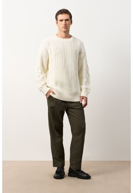 Sweater Tejido Para Hombre Raices Sweater Tejido Para Hombre Raices Crema M VÉLEZ