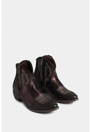 Botines Maritimus De Cuero Para Mujer Acabado Rústico Botines Maritimus De Cuero Para Mujer Acabado Rústico Cafe 36 VÉLEZ