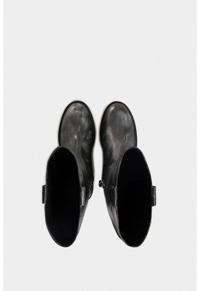 Botas Tulipan De Cuero Brush Off Para Mujer Efecto Metalizado Botas Tulipan De Cuero Brush Off Para Mujer Efecto Metalizado Gris 41 VÉLEZ