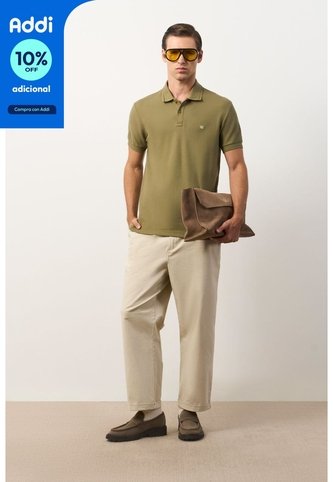 Polo Manga Corta Essential Para Hombre Textura Polo Manga Corta Essential Para Hombre Textura Verde XS VÉLEZ Vélez