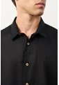 Camisa En Lino Manga Corta Siena Para Hombre Camisa En Lino Manga Corta Siena Para Hombre Negro XS VÉLEZ de Vélez