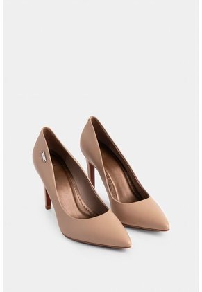 Tacones Cerrados De Cuero Liso Tacones Cerrados De Cuero Liso Natural 36 VÉLEZ