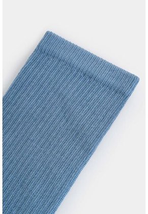 Calcetines Media Pierna Acanalado Para Hombre Diseño Deportivo Calcetines Media Pierna Acanalado Para Hombre Diseño Deportivo Azul Claro XS VÉLEZ