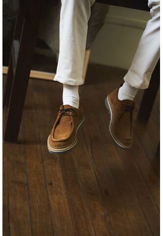 Zapatos Cordón Nova De Cuero Para Hombre Textura Gamuzada Zapatos Cordón Nova De Cuero Para Hombre Textura Gamuzada Miel 42 VÉLEZ Vélez