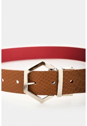 Cinturón Doble Faz De Cuero Para Mujer Marilia Cinturón Doble Faz De Cuero Para Mujer Marilia Miel XL VÉLEZ