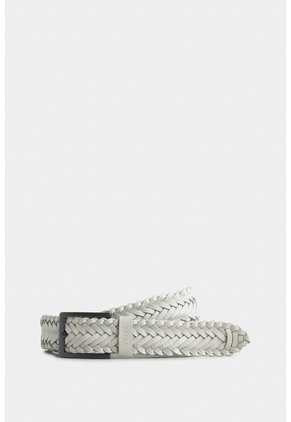 Cinturón Unifaz De Cuero Trenzado Para Hombre Punta Espada Cinturón Unifaz De Cuero Trenzado Para Hombre Punta Espada Blanco 34 VÉLEZ