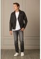 Chaqueta Biker De Cuero Para Hombre Silueta Clásica Chaqueta Biker De Cuero Para Hombre Silueta Clásica Negro XX Vélez de Vélez
