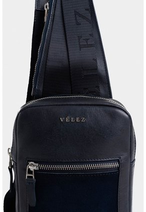 Manos Libres Mikeno 3 De Cuero Para Hombre Acabado Envejecido Manos Libres Mikeno 3 De Cuero Para Hombre Acabado Envejecido Azul Oscuro VÉLEZ