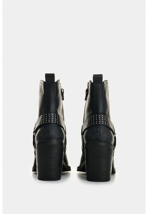 Botas De Cuero Acabado Rústico Para Mujer Elias Botas De Cuero Acabado Rústico Para Mujer Elias Negro 37 VÉLEZ