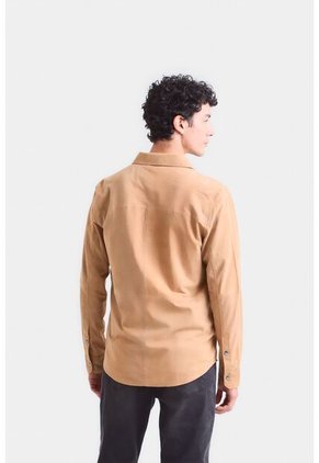 Camisa Manga Larga Para Hombre Gamuza Camisa Manga Larga Para Hombre Gamuza Camel XL VÉLEZ
