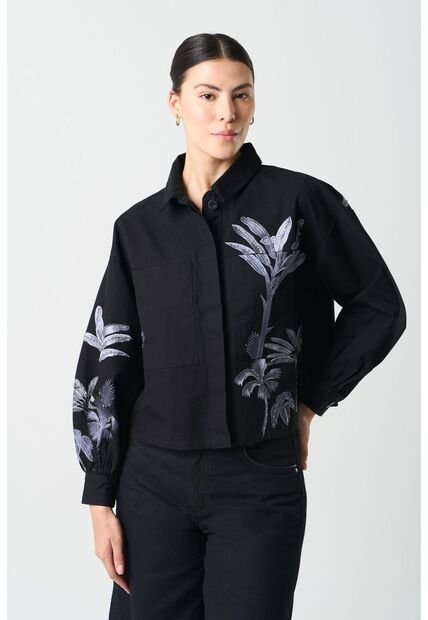 Chaqueta Dune Para Mujer Detalle Bordado Chaqueta Dune Para Mujer Detalle Bordado Negro S VÉLEZ