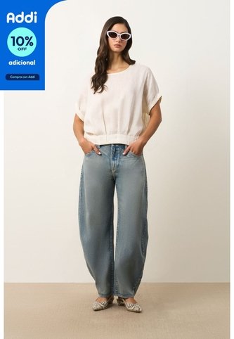 Camisa Manga Corta Para Mujer Sereno Camisa Manga Corta Para Mujer Sereno Crema S VÉLEZ Vélez