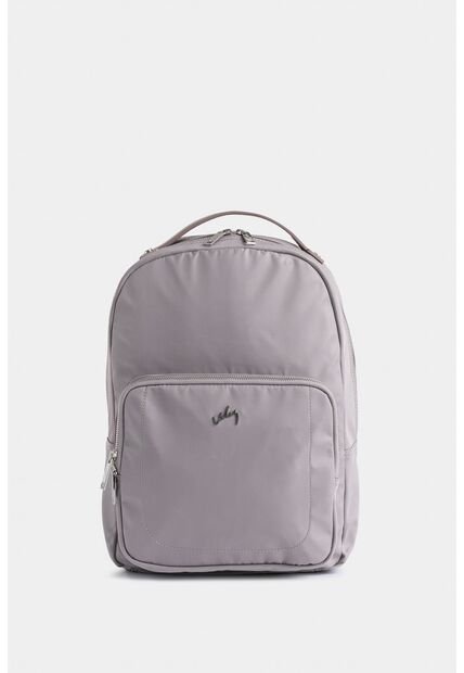 Morral Púrpura De Lona Para Mujer Manija Cuero Morral Púrpura De Lona Para Mujer Manija Cuero Gris VÉLEZ