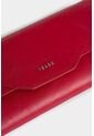 Billetera Porta Chequera Damasco De Cuero Para Mujer Diseño Hexagonal Billetera Porta Chequera Damasco De Cuero Para Mujer Diseño Hexagonal Rojo VÉLEZ de Vélez