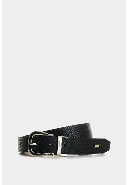 Cinturón Doble Faz Ezko De Cuero Liso Para Mujer Hebilla Reversible Cinturón Doble Faz Ezko De Cuero Liso Para Mujer Hebilla Reversible Negro M Vélez