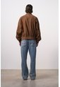 Chaqueta Bomber En Gamuza Croco Para Hombre Chaqueta Bomber En Gamuza Croco Para Hombre Cafe M VÉLEZ de Vélez