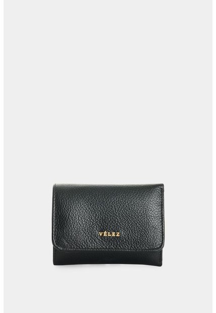 Billetera Pequeña En Cuero Para Mujer Billetera Pequeña En Cuero Para Mujer Negro VÉLEZ