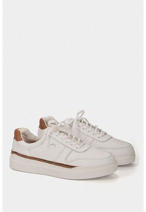 Tenis Casual Whited De Cuero Para Hombre Contrastes Blanco Tenis Casual Whited De Cuero Para Hombre Contrastes Blanco 38 Vélez