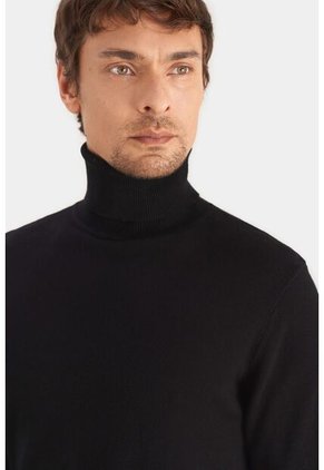Sweater Cuello Tortuga Tejido Para Hombre Sweater Cuello Tortuga Tejido Para Hombre Negro S Vélez
