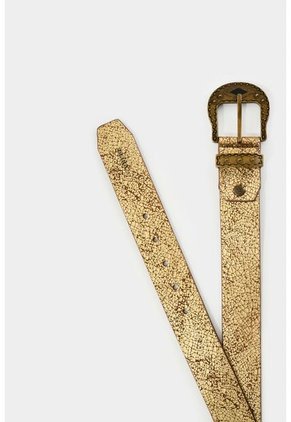 Cinturón Amaru Unifaz En Cuero Folia Para Mujer Cinturón Amaru Unifaz En Cuero Folia Para Mujer Dorado XL VÉLEZ