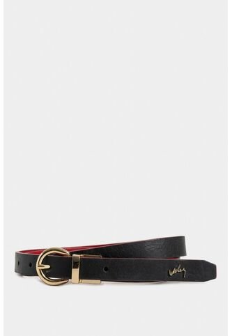 Cinturón Doble Faz Rea 2.0 De Cuero Liso Para Mujer Puntera Hexagonal Cinturón Doble Faz Rea 2.0 De Cuero Liso Para Mujer Puntera Hexagonal Negro XL VÉLEZ Vélez